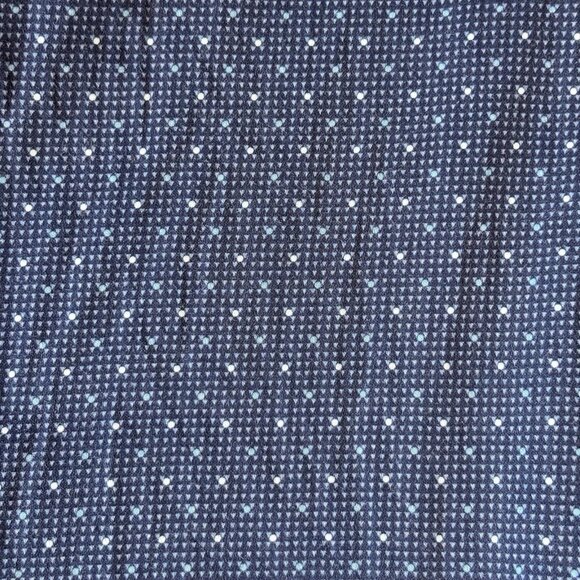 Au Noir Mens Button Up Shirt Size 4 Blue Polka Dot Flip Cuff Going Out Faded - Picture 15 of 16